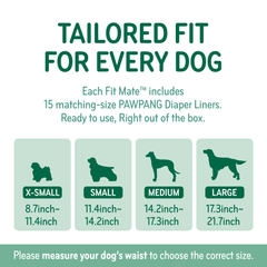 PAWPANG Copper Fit Mate | Reusable Belly Band for Male Dogs