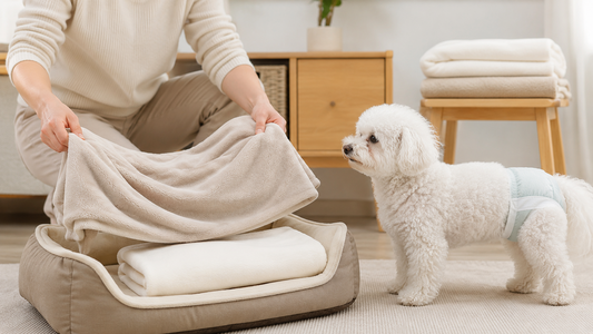 bichon-watching-bedding-change