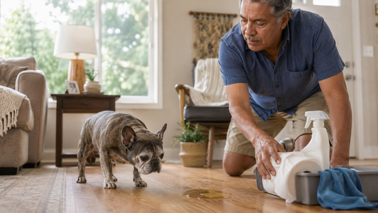 owner-cleaning-dog-accident