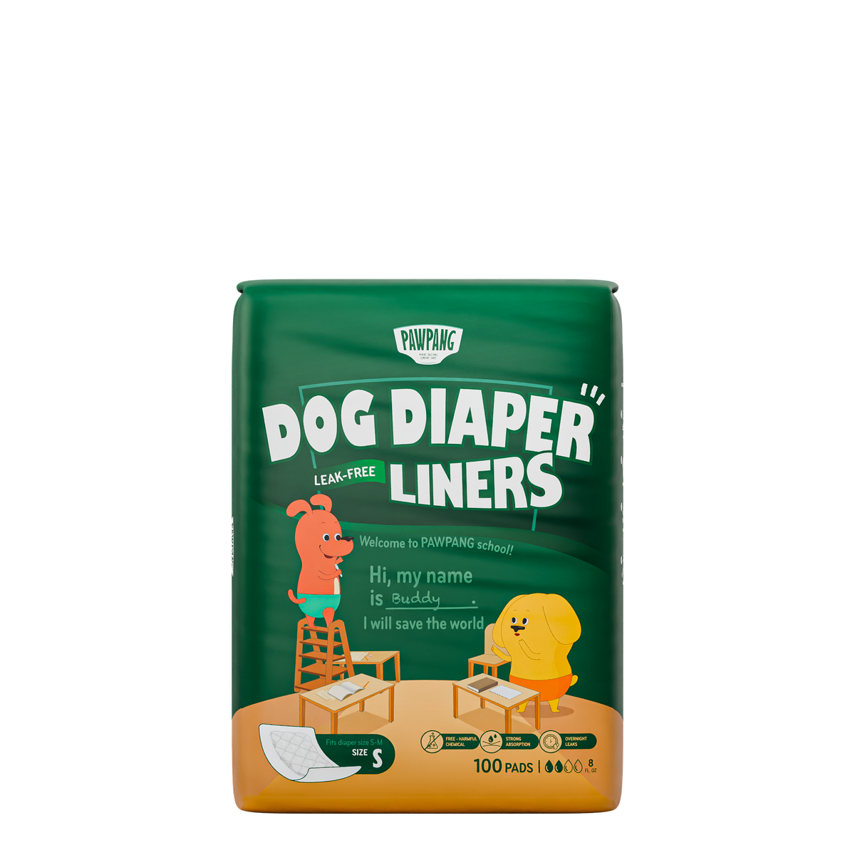 PAWPANG Dog diaper liners S