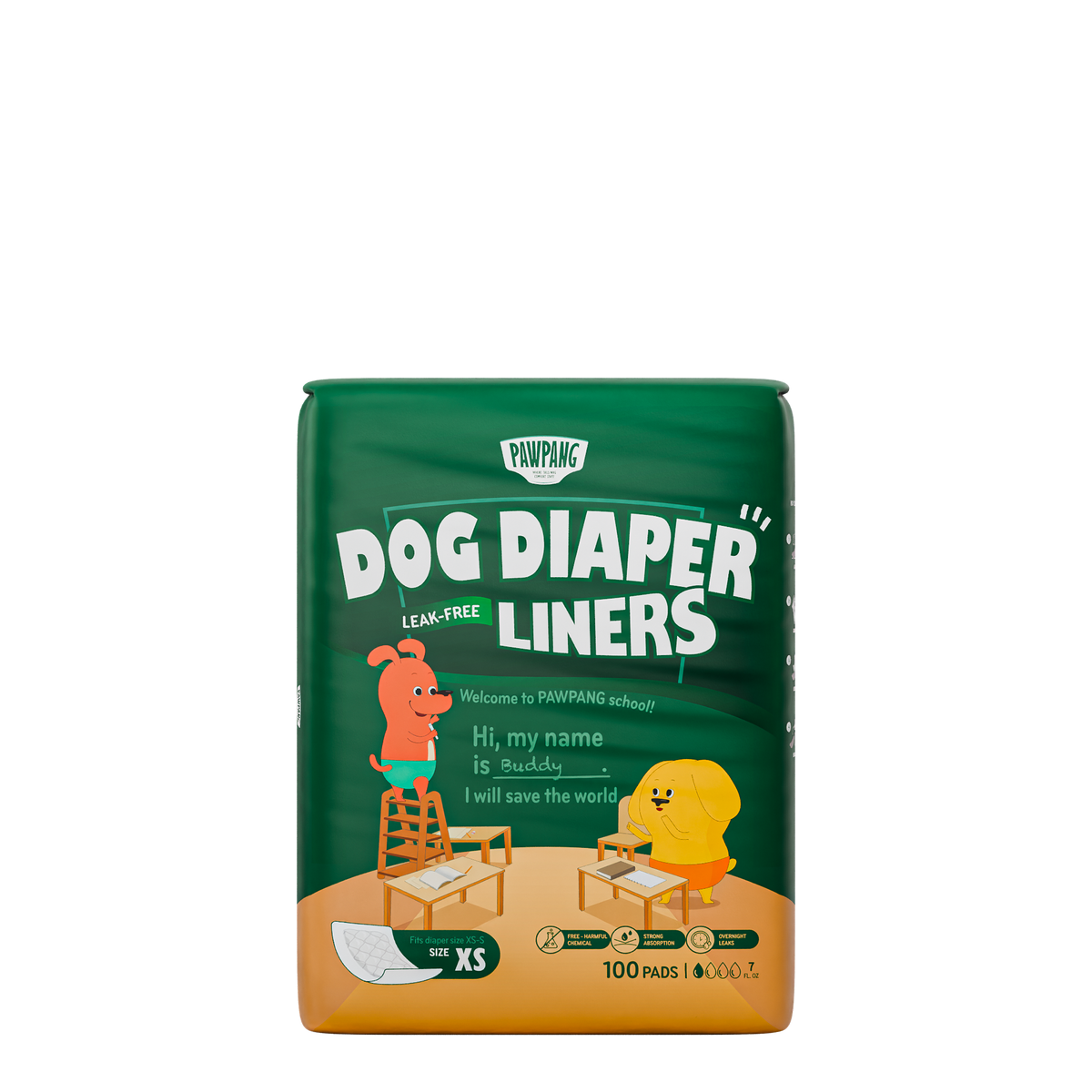 PAWPANG Dog diaper liners XS