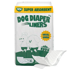 PAWPANG X-Large dog diaper liners Trial Pack of 20 with one liner